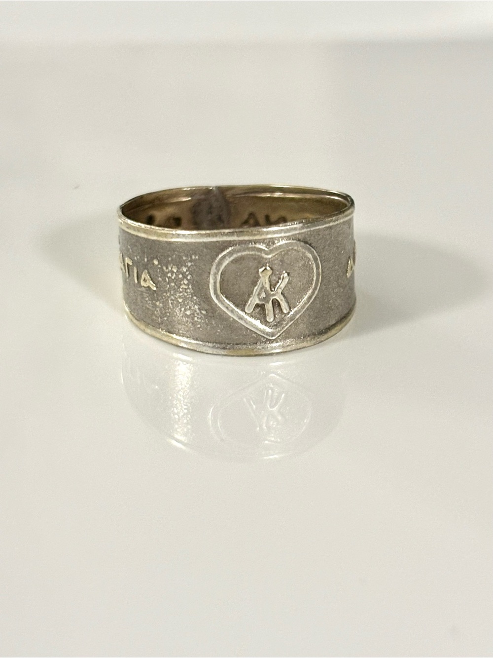 Greek Orthodox Saint Katherine Agia Akatepina Heart Ring